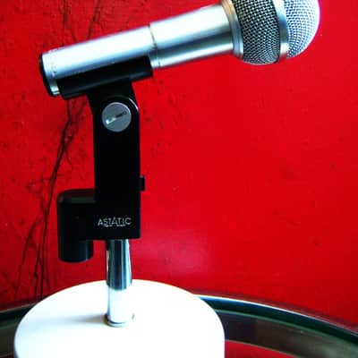 Vintage 1970's Astatic 850-S dynamic cardioid microphone Satin Chrome w cable Low Z Shure 545S PROP image 9