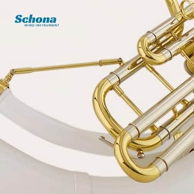 SCHONA SHM-13W - Three-button Glass Fiber Reinforced Plastic Brasswind Sousaphone in Bb image 5