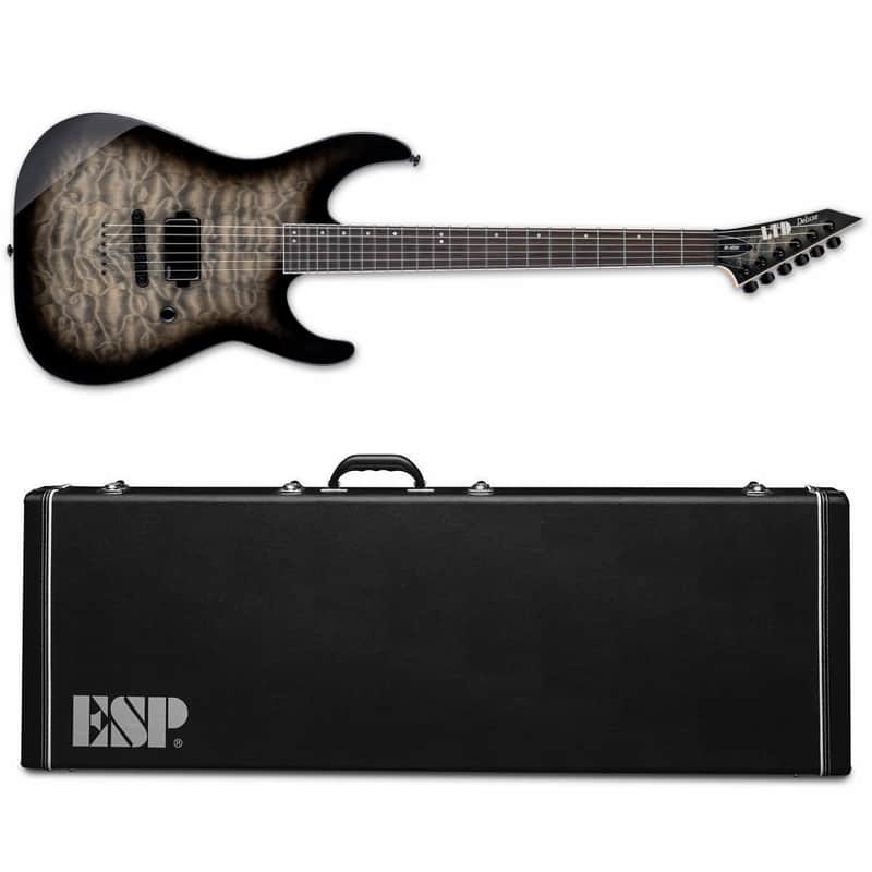 ESP LTD M-1001NT Electric Guitar QM Quilted Maple Charcoal Burst + ESP Hard Case BRAND NEW M1001NT image 1