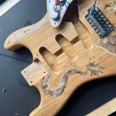 Antonio Tsai Strat Style Electric Guitar Body Loaded - Natural image 12