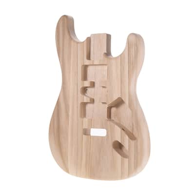 Unfinished Handcrafted Guitar Body Candlenut Wood Electric Guitar Body Guitar Barrel Replacement Parts,price include the import duty to US buyer image 1