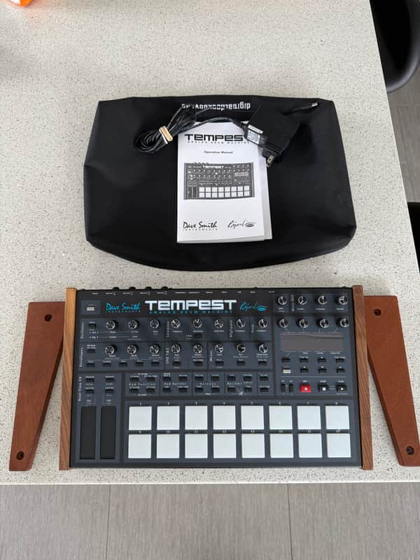 Sequential Tempest 6-Voice Drum Machine 2018 - 2020 - Black with Wood Sides image 1