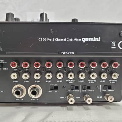GEMINI CS-02 5 CHANNEL DJ MIXER WITH EFFECTS #2832 GOOD WORKING CONDITION image 10