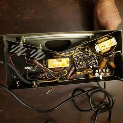 DuKane Tiny mono tube amp 1A370 dual 50L6 and 6x9 AlNiCo speaker 1954 - grey paint image 14