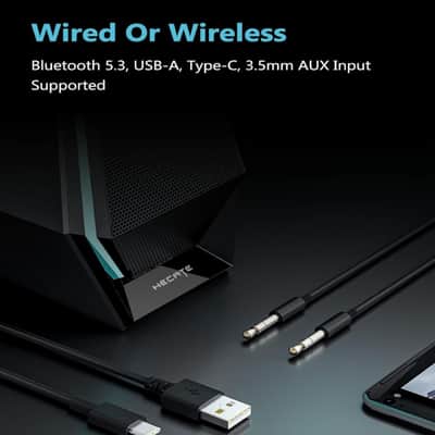 Edifier G1500 MAX 2.1 Computer Speakers System, 60W Hecate Gaming Speakers with Subwoofer Line Out, RGB Light, Bluetooth 5.3, USB, Type-C, 3.5mm AUX Input, Black image 5