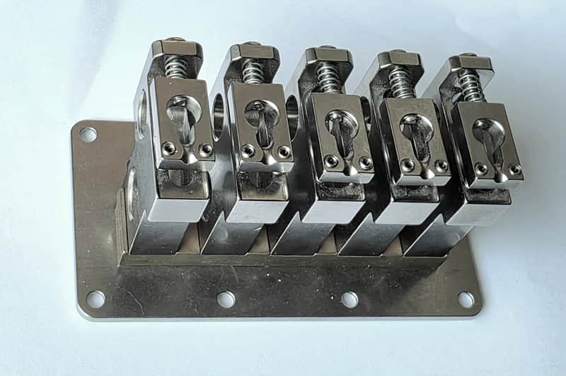 2TEK 5 Sting Bass Bridge - Unpolished Stainless Steel