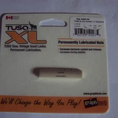 Graph Tech PQL-6060-00 TUSQ XL 1-3/8" E-to-E Epiphone-Style Slotted Guitar Nut