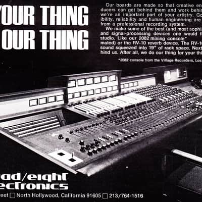 Quad Eight 2082 Recording Console (The famed “Steely Dan” Console!) 1972 image 5