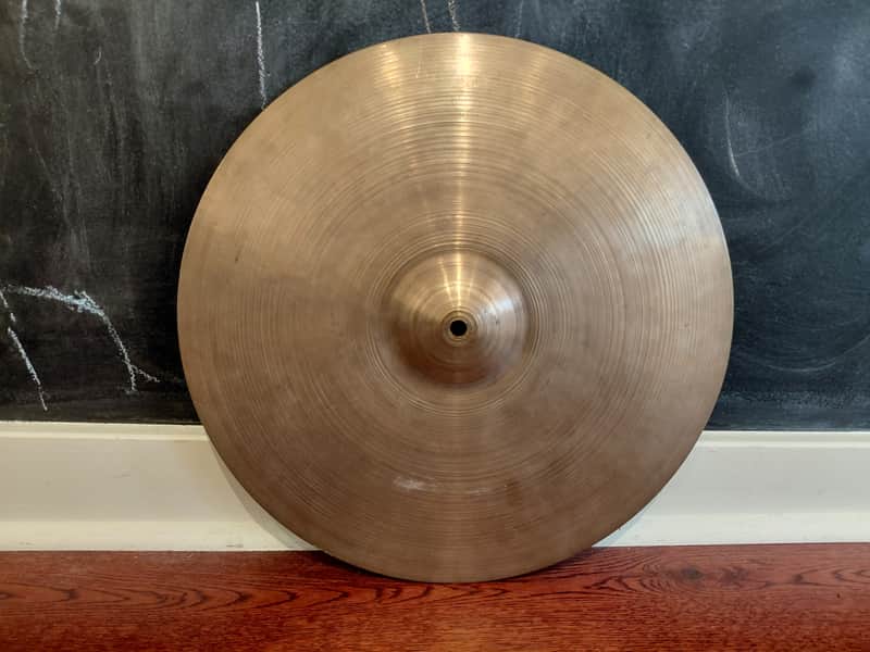 Vintage 1950s A Avedis Zildjian Small Stamp 16" Crash Cymbal 1320g image 1