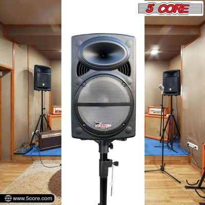 5 Core Speaker Stand Height Adjustable 60" Heavy Duty PA DJ Tripod Studio Monitor Stands image 2