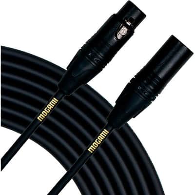 Mogami GOLD STAGE-30 Right-Angle Female 3-Pin XLR to Straight Male XLR Mic Cable (30') image 4