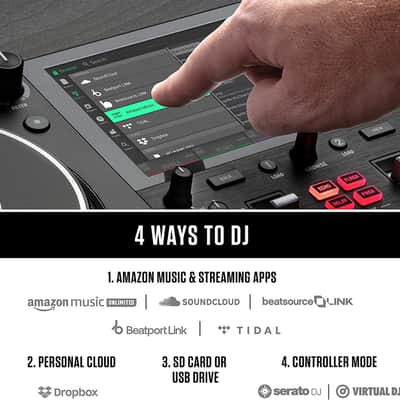 Numark Mixstream Pro+ DJ Controller For Amazon Music, Serato & Virtual DJ w/ Mixer, Touchscreen, WiFi, Speaker image 10