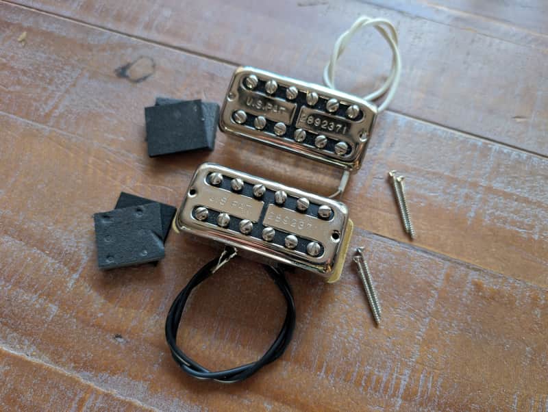 Gretsch Filtertron Humbucker Guitar Pickup Set Nickel Excellent Condition image 1