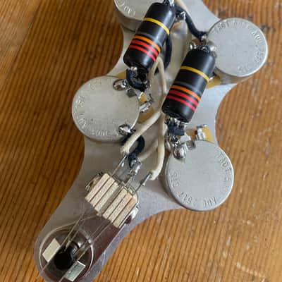 Gibson SG 50's LP Wiring 500k CTS Brass Shaft Pots .022 USA Emerson Bumblebee Caps Switchcraft 3-Way Toggle image 6