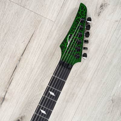 Mint Legator N6FR Ninja Guitar, Ebony Fretboard, Floyd Rose Tremolo, Green Crackle image 9