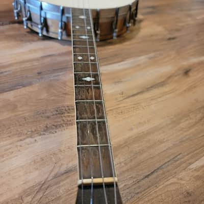 Lyon & Healy F Style 4 String Open Back Tenor Banjo Birds Eye Maple Un Cleaned But Solid image 10
