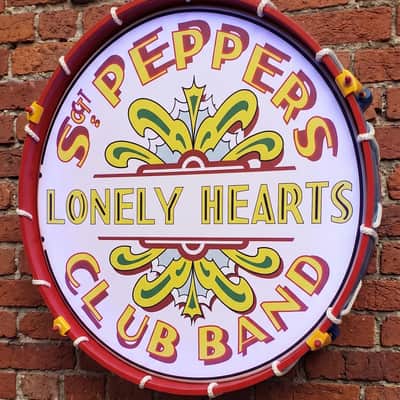 Beatles, Sgt Pepper Display Bass Drum w/ LED Internal Lighting + Remote Control image 2
