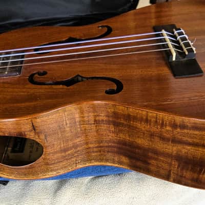 Handmade Bruce Wei BW-LUG19 Bass Ukulele / Baritone Uke Koa Solid Wood Artisan UG19 w Case Upgraded image 4