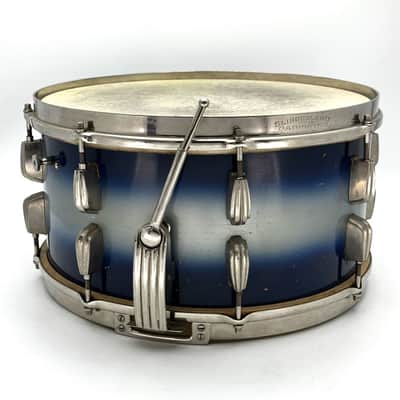 Used Vintage Slingerland Radio King 4pc Drum Set Blue Duco - Good image 4