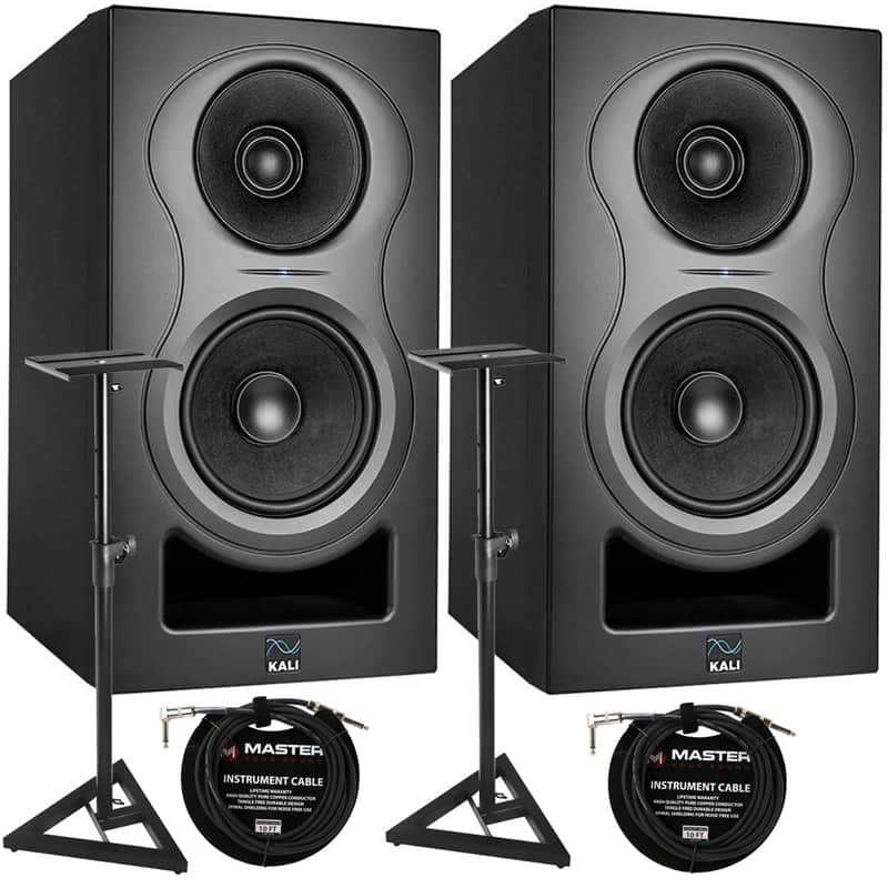 Kali Audio IN-5 5" 160-Watt Powered Studio Monitors (Pair) w/ Stands & Cables image 1