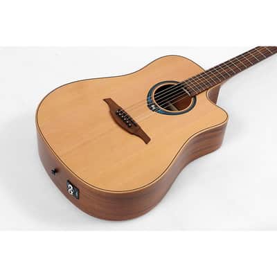 Lag Guitars Tramontane HyVibe THV10DCE Dreadnought Acoustic-Electric Smart Guitar Regular Natural image 3