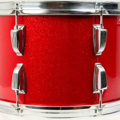 Ludwig 20/13/16" "Super Beat" Drum Set - Red Sparkle w/ COB Rims image 9