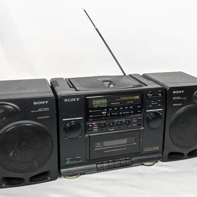 Vintage 90's Sony CFD-510 CD Radio Cassette Mega Bass Speaker Boombox w/ Detach Speakers image 11