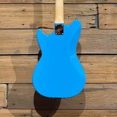 G&L Fallout Bass Limited Edition Miami Blue w/Racing Stripe 2020 image 4