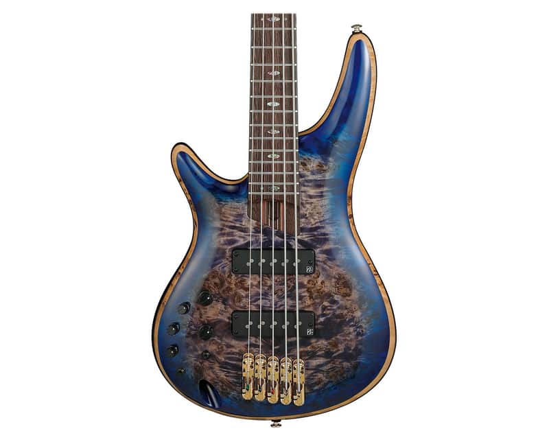 Ibanez SR2605LCBB SR Premium 5-String Bass w/Bag - Cerulean Blue Burst image 1