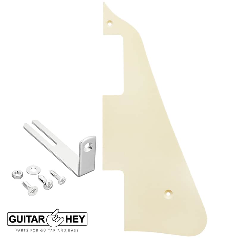NEW 1-Ply Pickguard For Gibson Les Paul Standard Style w/ Bracket - CREAM image 1