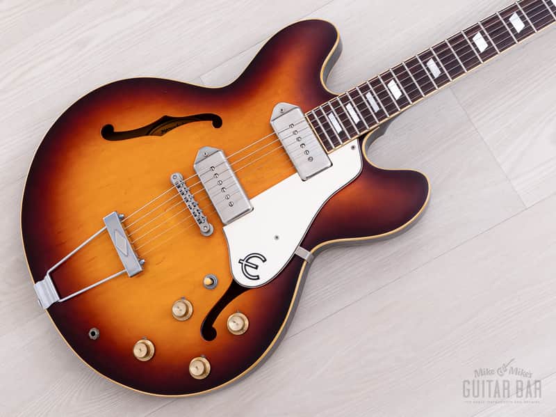 1991 Epiphone Casino Vintage Guitar Sunburst Pre-Elitist, Near-Mint w/ Case, Japan Terada image 1