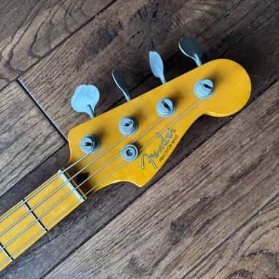 1999 Fender PB-62 Precision Electric Bass 1962 Reissue Sunburst Mirror Guard MIJ Japan image 9