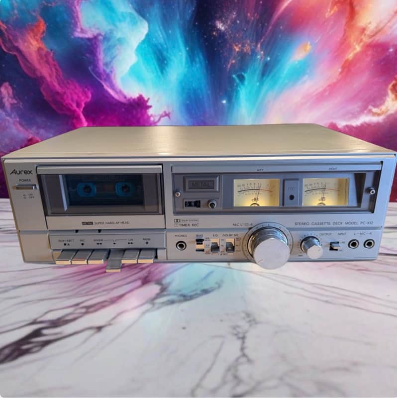 Vintage Toshiba Aurex Cassette Tape Player Deck PC-X12 Full Fresh Service X Rare image 1