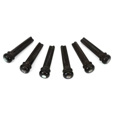 Taylor 7251 Bridge Pin Set - Ebony/Abalone Dot image 2