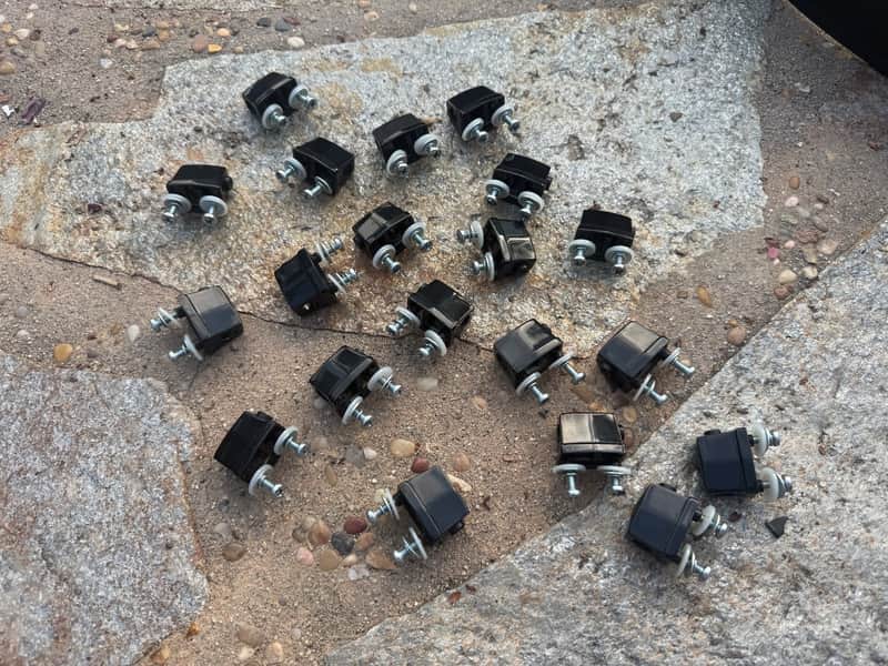 20x Pack World Max Bass Drum Small Single Side Die Cast Lug – Black Nickel image 1
