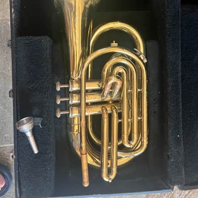 Blessing brand Marching Baritone Horn with case and mouthpiece, Made in USA image 1
