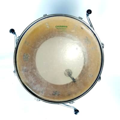 Ludwig 14x14 Foor Tom Drum Blue Sparkle Vintage 70s 3Ply Maple Jazzette/Downbeat image 8