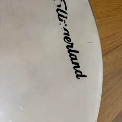 Slingerland Vintage 60s Era 28 Inch Bass Drum Logo Head Smooth White Ambassador Weight NOS image 2