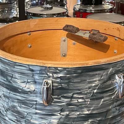 1950’s Gretsch 16" Midnight Blue Pearl Floor Tom 18x16 image 16