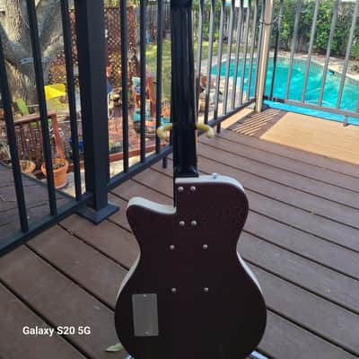 Jerry Jones guitar signed by Los Lobos C Rosas, D Hidalgo 2 pickup 1990s - Gator Crackle image 5