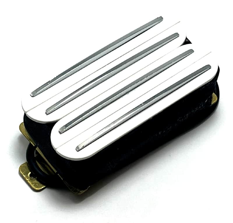 DFG Quad Rail Bridge Position Dedicated Humbucker, Hot Four Blade Passive Pickup ~ White w/ Chrome image 1