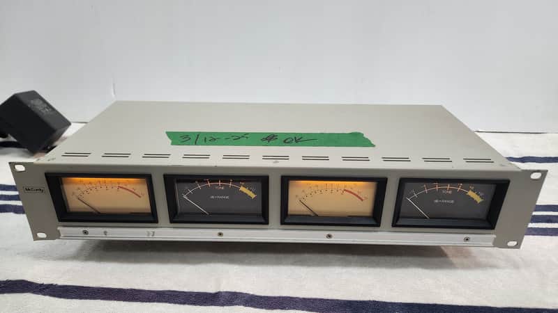 McCurdy PC1111-OT VUP-4 Analog Audio VU 19" 2U Panel Mount w/ 4x Sifam Meters ,With Power Supply image 1
