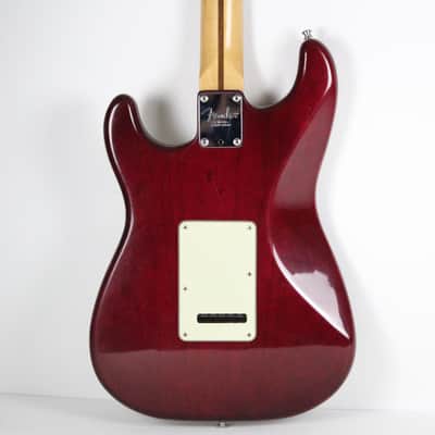 1998 Vintage Fender American Deluxe Stratocaster Crimson Transparent Red with Maple Fretboard Noiseless Pickups Strat USA 1990s image 10