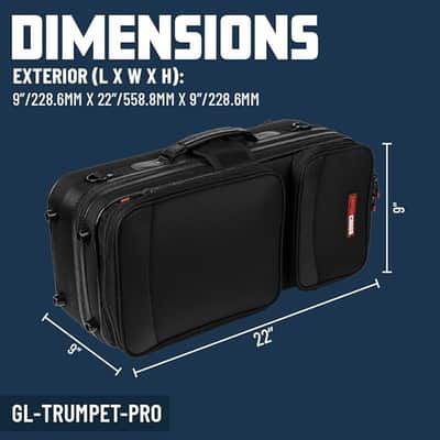 Gator Pro Lightweight Bb Trumpet Case Bag Semi-Hard Backpack image 6