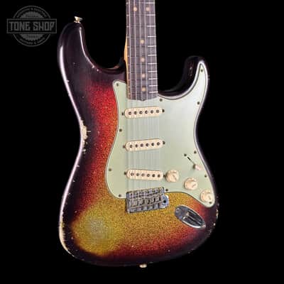 Fender Custom Shop 1963 Stratocaster Relic 3 Tone Sunburst Sparkle w/case TSLTD4OF10 image 3