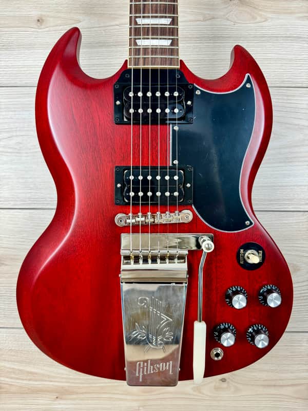 Gibson SG Standard '61 Faded with Maestro Vibrola - Vintage Cherry Satin image 1