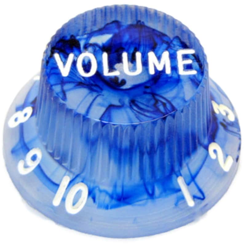 Haramis Musical Hardware Strat® style Volume Knob - blue swirl image 1