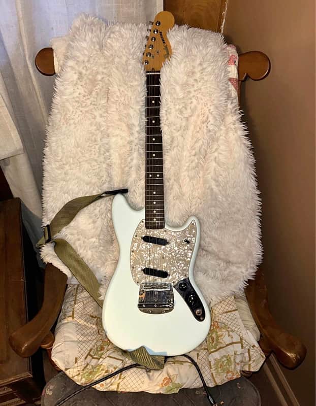 Fender American Performer Mustang with Rosewood Fretboard 2018 - Present - Satin Sonic Blue