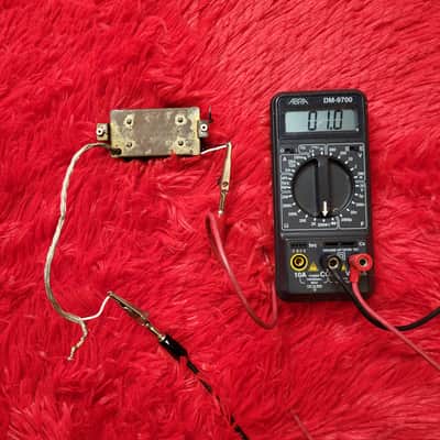 DiMarzio DP100 Super Distortion 1977 - Double Black - 2 Conductor - Brass Baseplate - Not Functioning Both Coils Open image 9