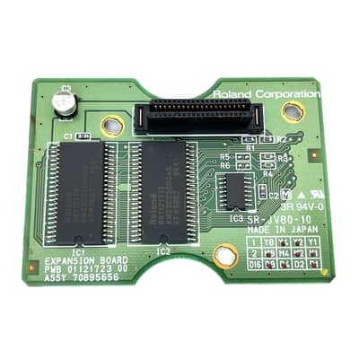 Roland SR-JV80-10 Bass and Drums Expansion Board 1990s - Green Made in Japan Worldwide Shipment image 2